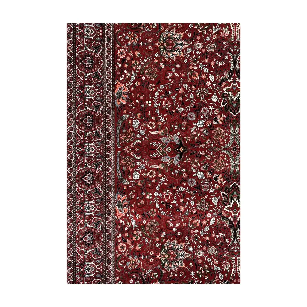 فرش آرمانی فرح افشان کد 1276، 1200 شانه، رنگ لاکی – تصویر 19