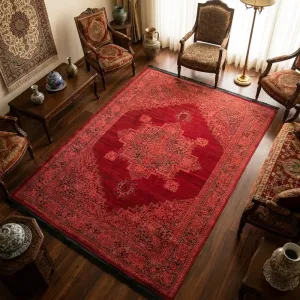 فرش مشهد هریس کد 871369 700 شانه تراکم 2100 رنگ لاکی - جامه فرش