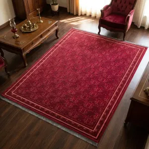 فرش مشهد بلوچی کد 871341 700 شانه تراکم 2100 رنگ لاکی - جامه فرش