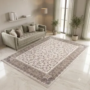 فرش مشهد افشان کد 817256 1700 شانه تراکم 5100 رنگ موشی - جامه فرش