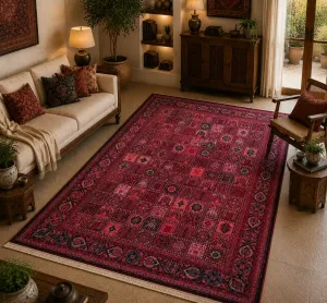 فرش آرمانی فرح بلوچی کد 1253 1200 شانه تراکم 3600 رنگ لاکی - جامه فرش