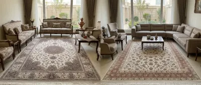 فرش ترنج دار یا افشان؟ لچک ترنج چیست و کدام بهتر است