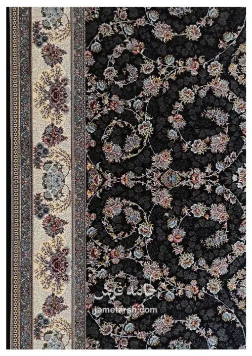 فرش 700 شانه سرمه ای مشهد کد 722367 تصویر 3