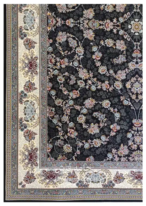 فرش 700 شانه سرمه ای مشهد کد 722367 تصویر 4