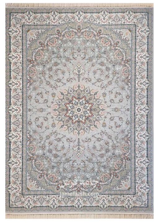فرش 1200 شانه نقره ای مشهد کد 802079 تصویر 1