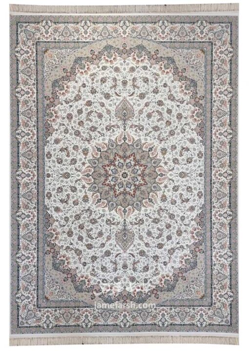 فرش 1200 شانه کرم مشهد کد 802079 تصویر 1