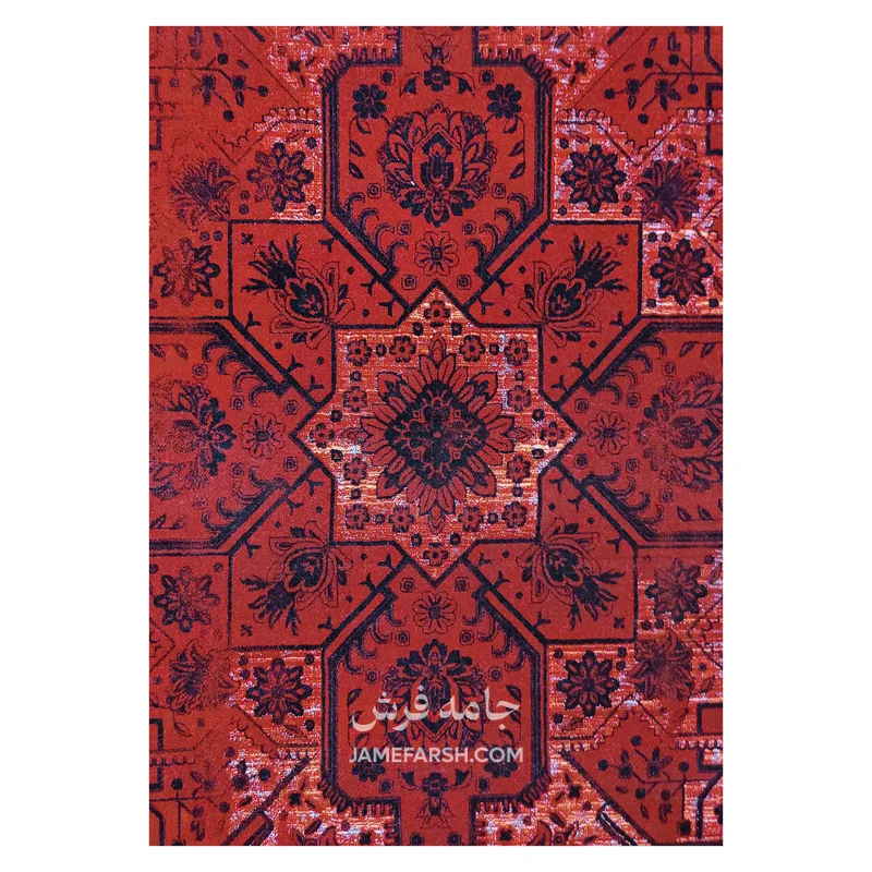 فرش آرمانی بلوچی کد 1217 - رنگ لاکی - عکس شماره 4