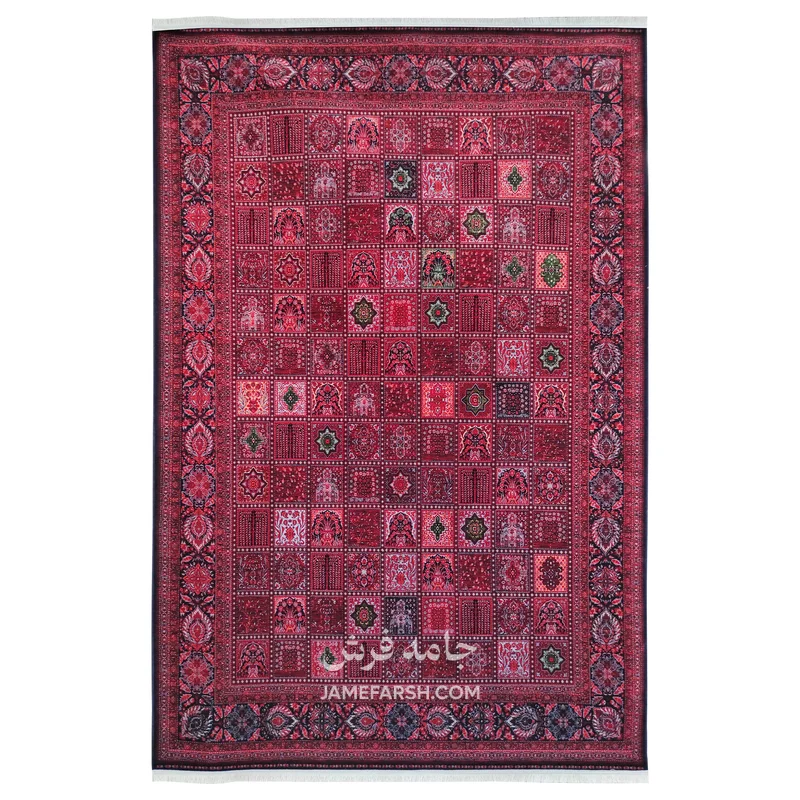 فرش آرمانی بلوچی کد 1253 - رنگ لاکی - عکس شماره 1