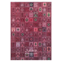 فرش آرمانی بلوچی کد 1253 - رنگ لاکی - عکس شماره 2