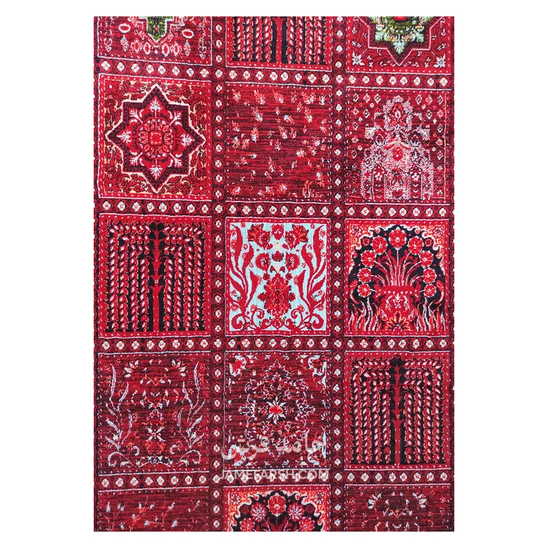 فرش آرمانی بلوچی کد 1253 - رنگ لاکی - عکس شماره 4