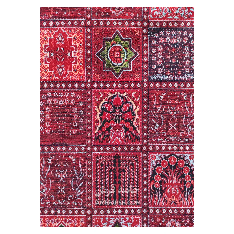 فرش آرمانی بلوچی کد 1253 - رنگ لاکی - عکس شماره 5