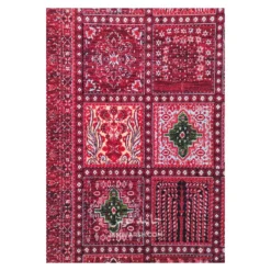 فرش آرمانی بلوچی کد 1253 - رنگ لاکی - عکس شماره 6