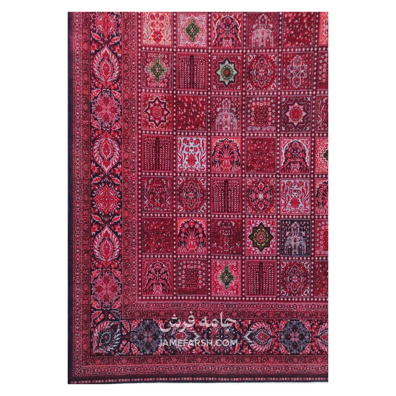 فرش آرمانی بلوچی کد 1253 - رنگ لاکی - عکس شماره 8