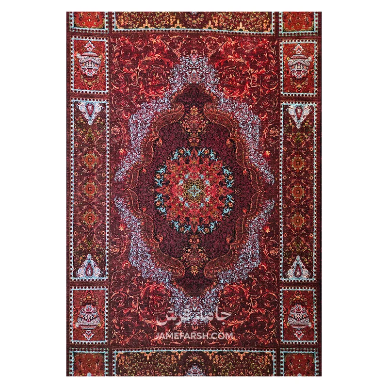 فرش آرمانی بلوچی کد 1263 - رنگ لاکی - عکس شماره 2