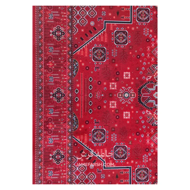 فرش آرمانی بلوچی کد 1266 - رنگ لاکی - عکس شماره 5