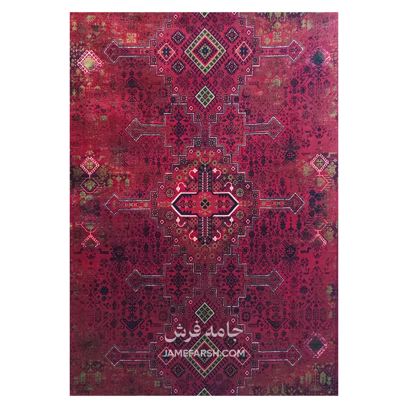 فرش آرمانی بلوچی کد 1267 - رنگ لاکی - عکس شماره 2