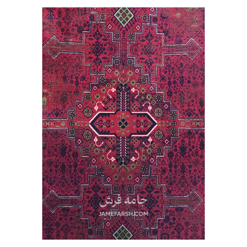 فرش آرمانی بلوچی کد 1267 - رنگ لاکی - عکس شماره 3