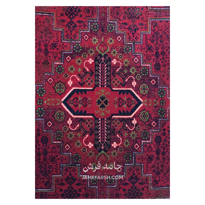 فرش آرمانی بلوچی کد 1267 - رنگ لاکی - عکس شماره 4