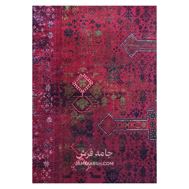 فرش آرمانی بلوچی کد 1267 - رنگ لاکی - عکس شماره 5