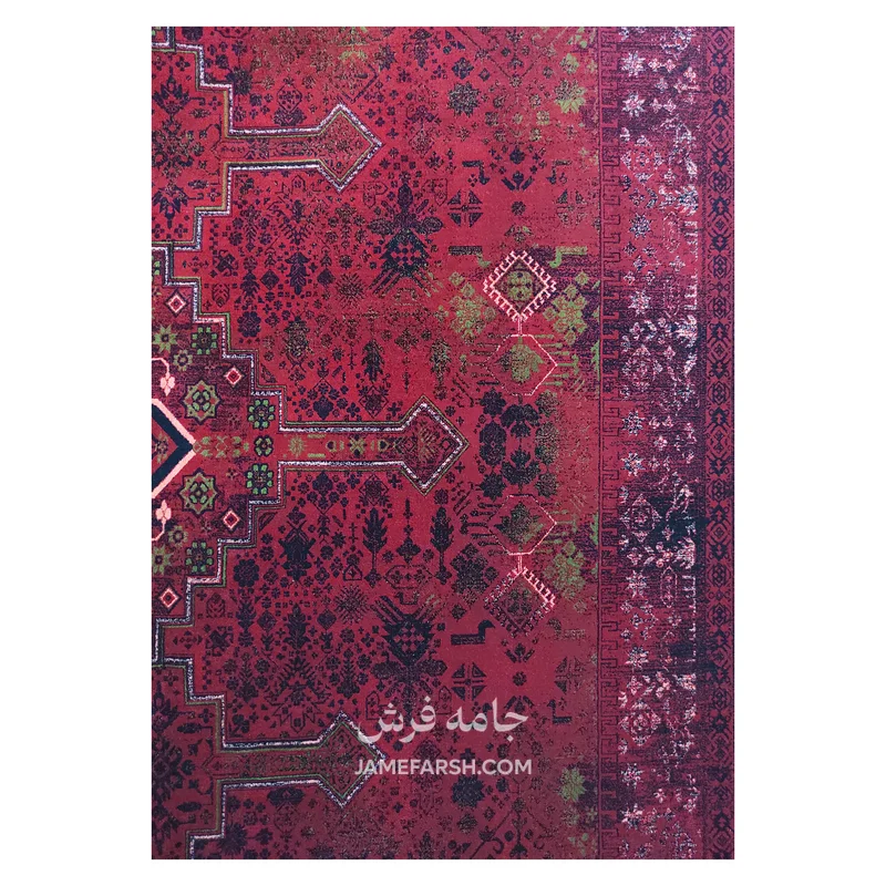 فرش آرمانی بلوچی کد 1267 - رنگ لاکی - عکس شماره 7