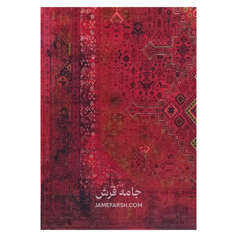 فرش آرمانی بلوچی کد 1267 - رنگ لاکی - عکس شماره 9