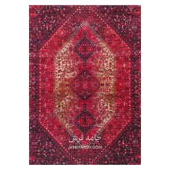 فرش آرمانی بلوچی کد 1274 - رنگ لاکی - عکس شماره 2