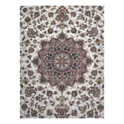 فرش مشهد دستباف گونه کد 722636 - رنگ کرم - عکس شماره 2