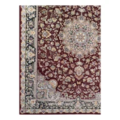 فرش مشهد دستباف گونه کد 722636 - رنگ لاکی - عکس شماره 10