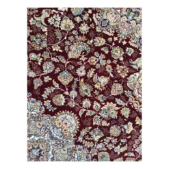 فرش مشهد دستباف گونه کد 722636 - رنگ لاکی - عکس شماره 5