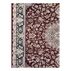 فرش مشهد دستباف گونه کد 722636 - رنگ لاکی - عکس شماره 9