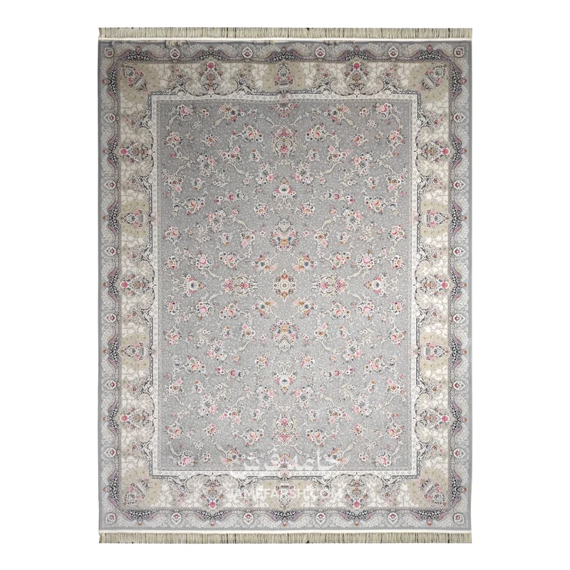 فرش مشهد افشان کد 803606 - رنگ فیلی - عکس شماره 1