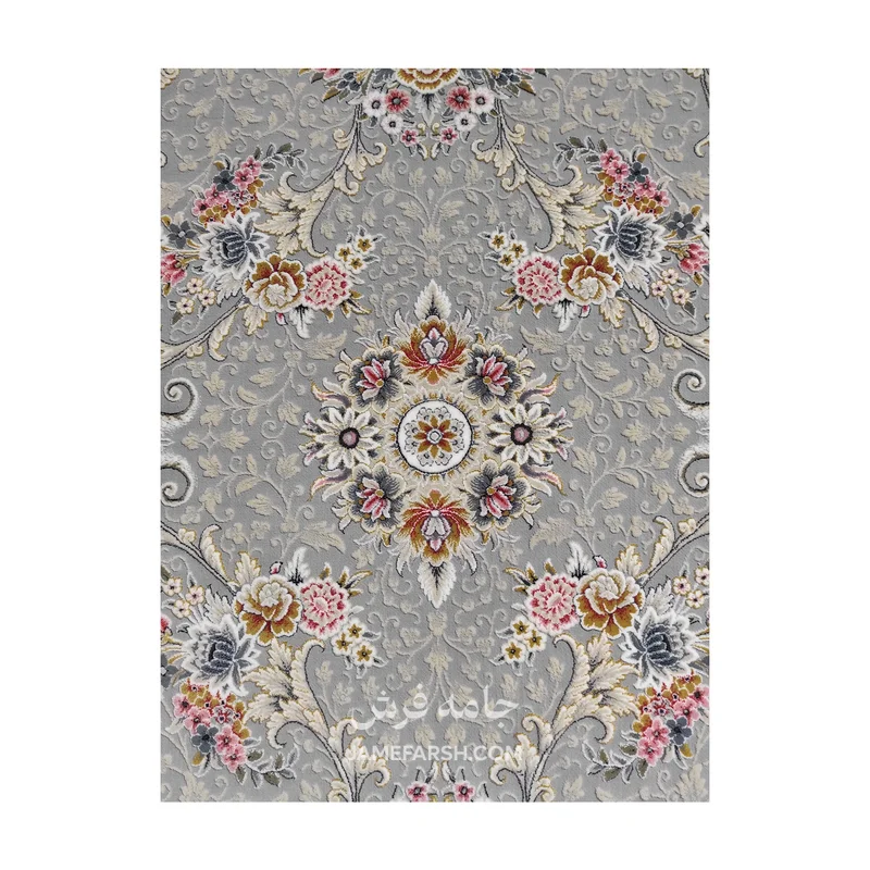 فرش مشهد افشان کد 803606 - رنگ فیلی - عکس شماره 3