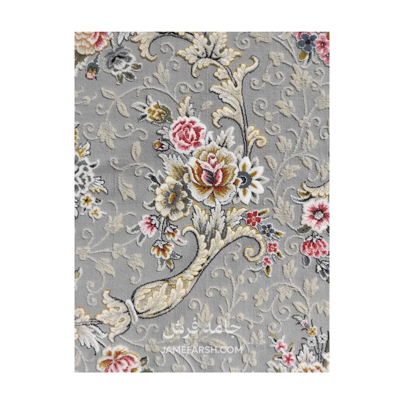 فرش مشهد افشان کد 803606 - رنگ فیلی - عکس شماره 5