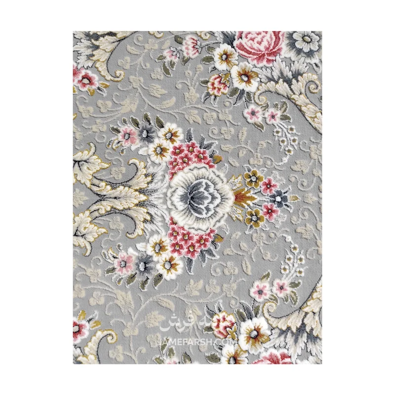 فرش مشهد افشان کد 803606 - رنگ فیلی - عکس شماره 7