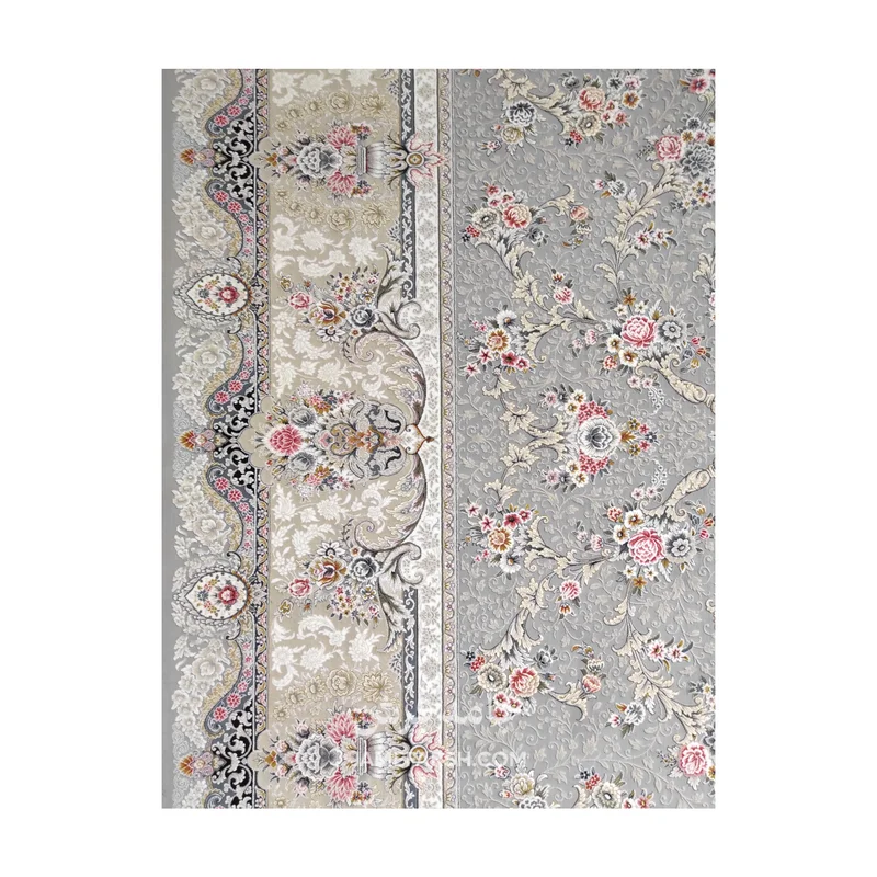 فرش مشهد افشان کد 803606 - رنگ فیلی - عکس شماره 9