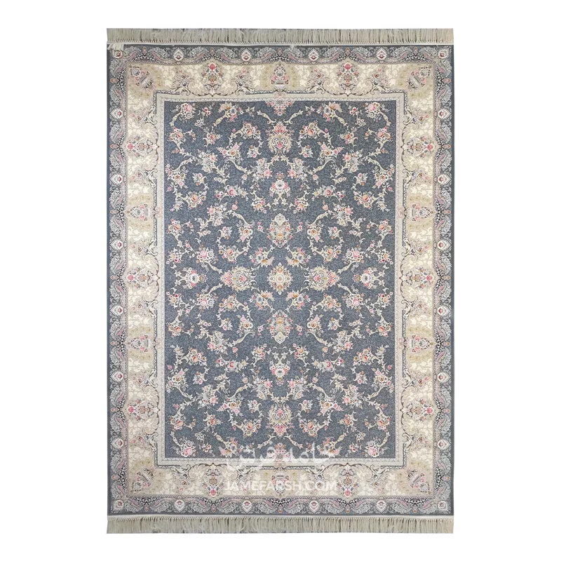فرش مشهد افشان کد 803606 - رنگ خاکستری - عکس شماره 1