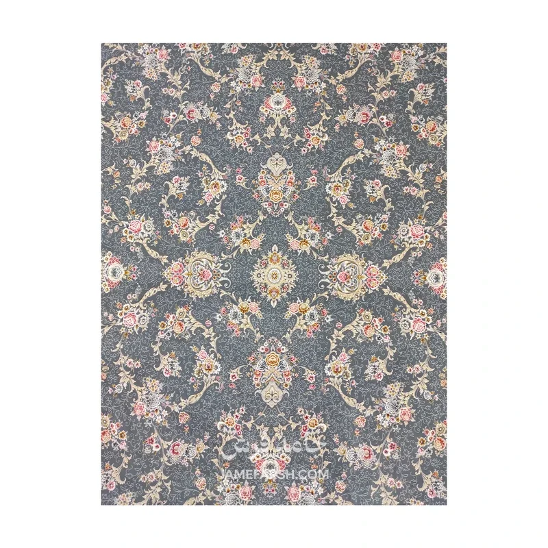 فرش مشهد افشان کد 803606 - رنگ خاکستری - عکس شماره 2