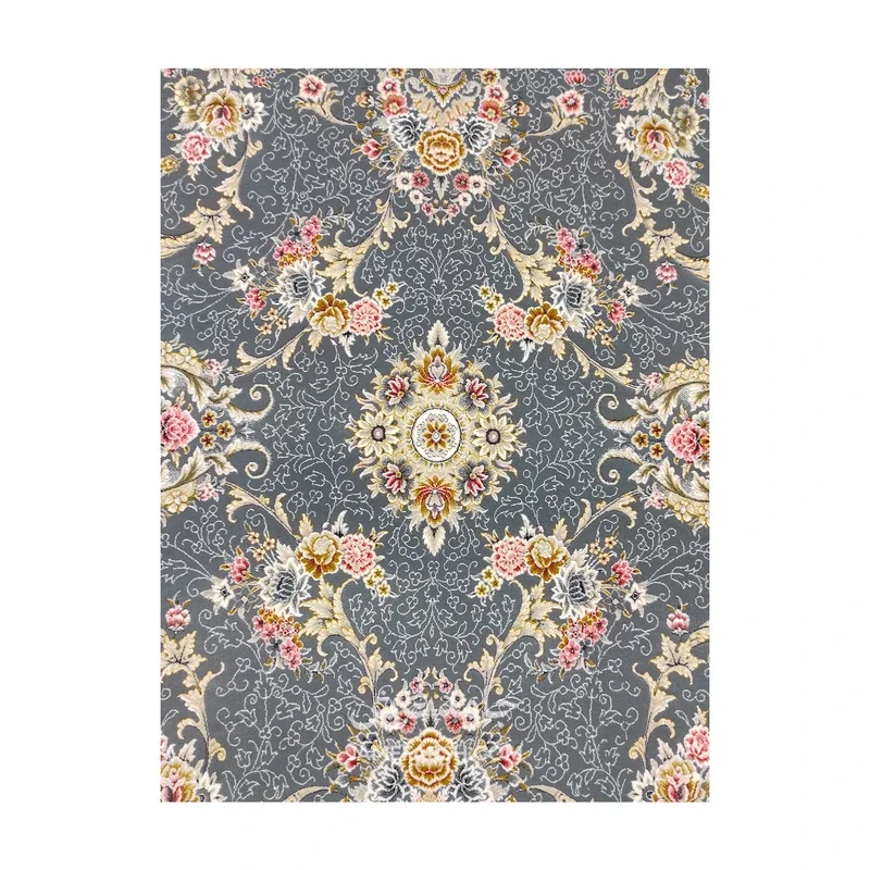 فرش مشهد افشان کد 803606 - رنگ خاکستری - عکس شماره 3