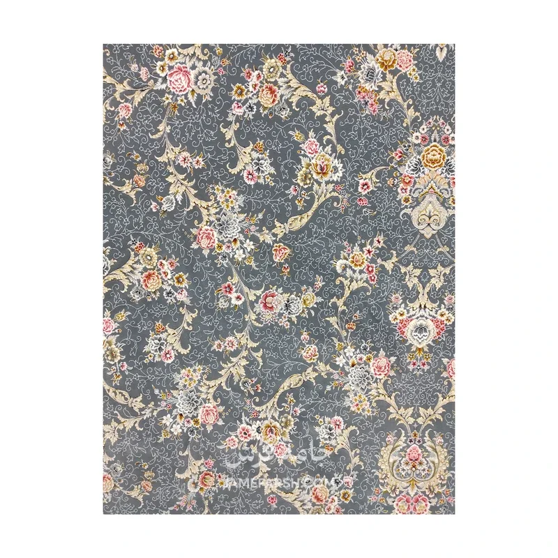 فرش مشهد افشان کد 803606 - رنگ خاکستری - عکس شماره 4