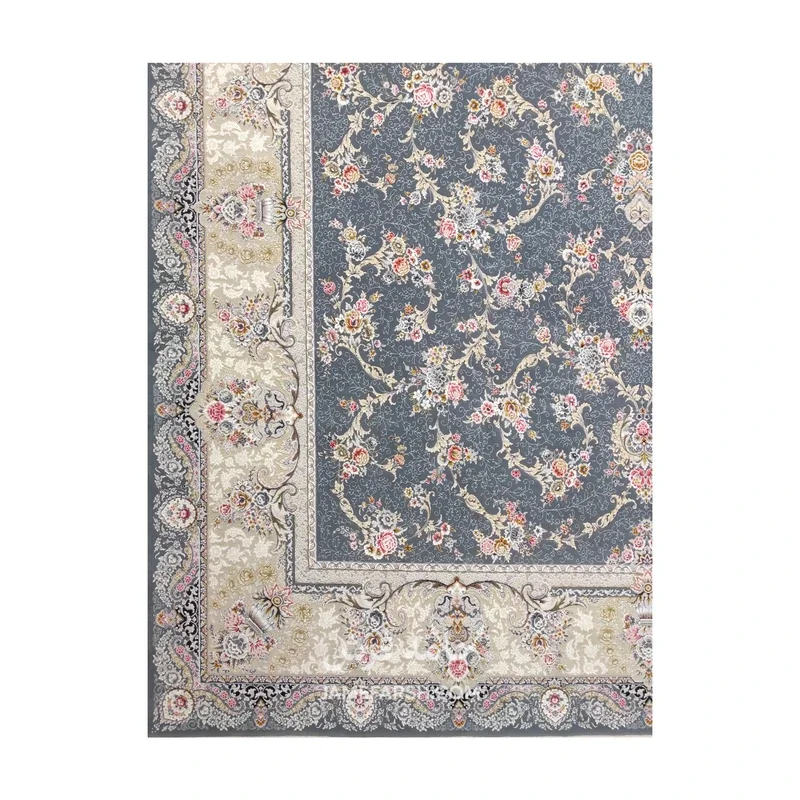 فرش مشهد افشان کد 803606 - رنگ خاکستری - عکس شماره 9