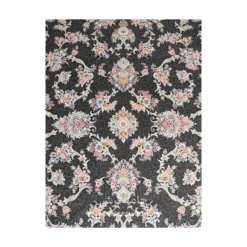 فرش مشهد افشان کد 803606 - رنگ زغال سنگی - عکس شماره 2