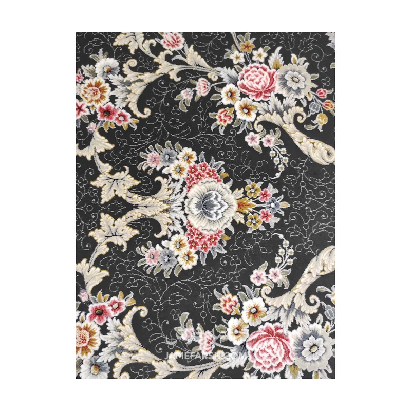 فرش مشهد افشان کد 803606 - رنگ زغال سنگی - عکس شماره 6