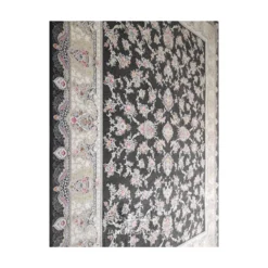 فرش مشهد افشان کد 803606 - رنگ زغال سنگی - عکس شماره 8