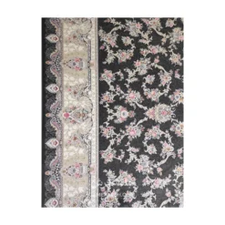 فرش مشهد افشان کد 803606 - رنگ زغال سنگی - عکس شماره 9