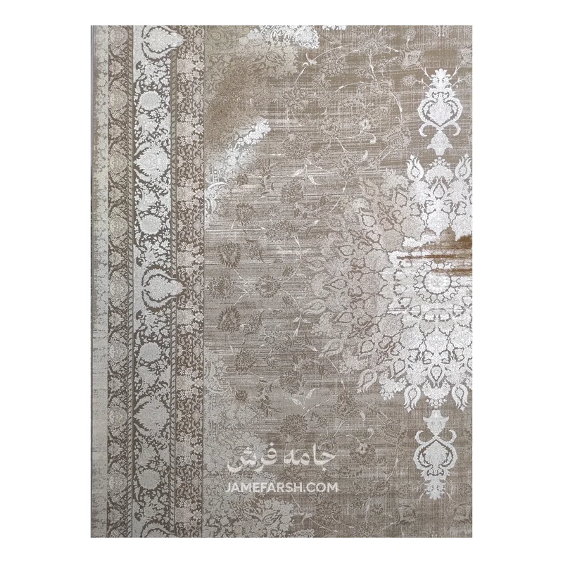 فرش مشهد وینتیج کد 803688 - رنگ شکلاتی - عکس شماره 7