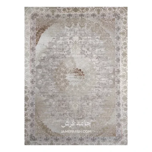 فرش مشهد وینتیج کد 803688 - رنگ کرم - عکس شماره 2
