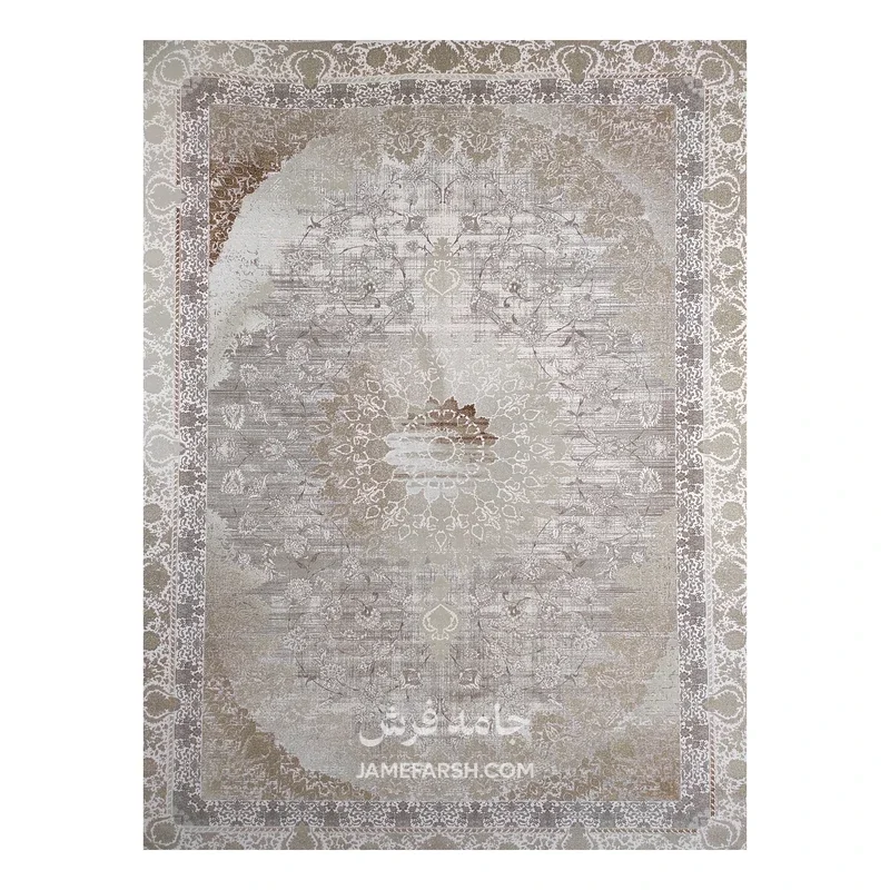 فرش مشهد وینتیج کد 803688 - رنگ کرم - عکس شماره 2