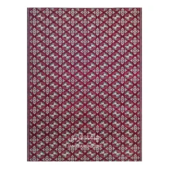فرش مشهد ترکمن کد 871332 - رنگ لاکی - عکس شماره 2