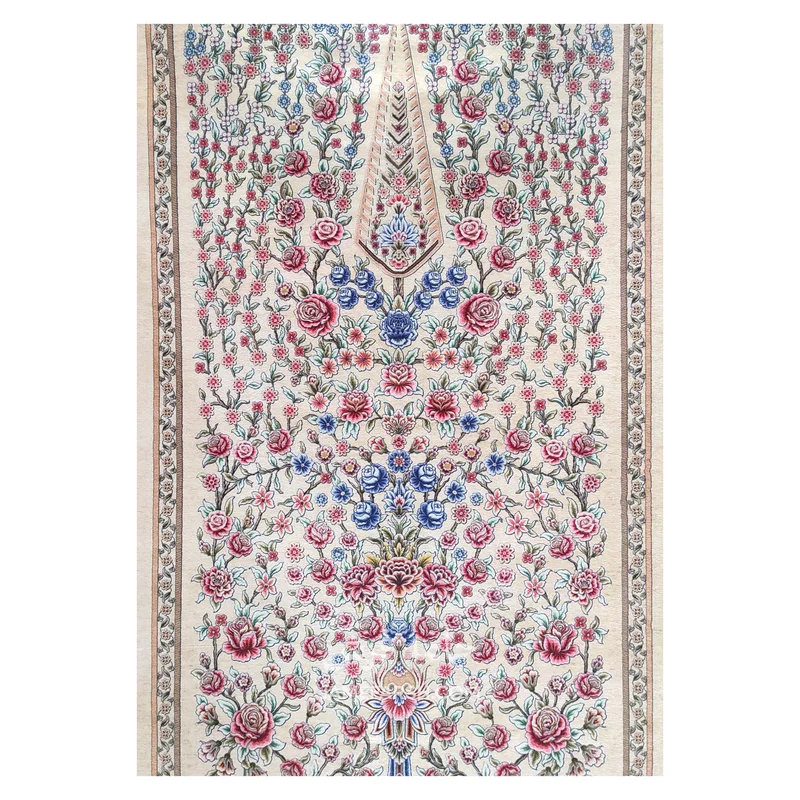 فرش بهراد باغ گل کد 3209 - رنگ کرم - عکس شماره 2