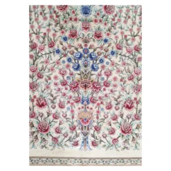 فرش بهراد باغ گل کد 3209 - رنگ کرم - عکس شماره 3